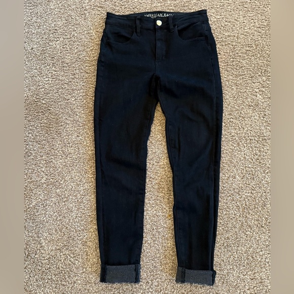 Women’s American Eagle Black Hi-Rise Jegging. Super Stretch size 4 - Picture 1 of 4